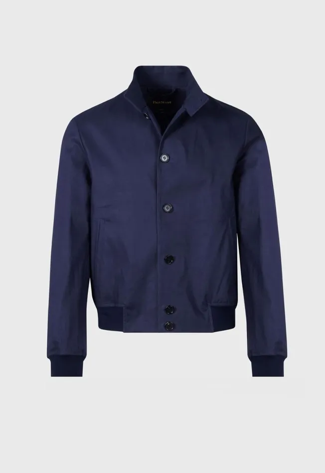Paul Stuart Outerwear Bonded Cotton Bomber Jacket Navy 8211 Men Paul Stuart Outerwear Bonded Cotton Bomber Jacket Navy 8211 Men