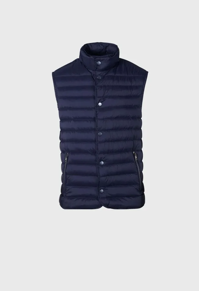 Paul Stuart Outerwear Quilted Nylon Vest Navy 8211 Men