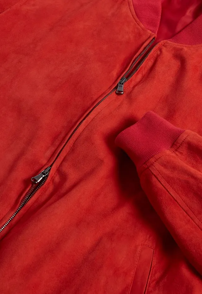 Paul Stuart Outerwear Red Suede Blouson Jacket Red 8211 Men Paul Stuart Outerwear Red Suede Blouson Jacket Red 8211 Men