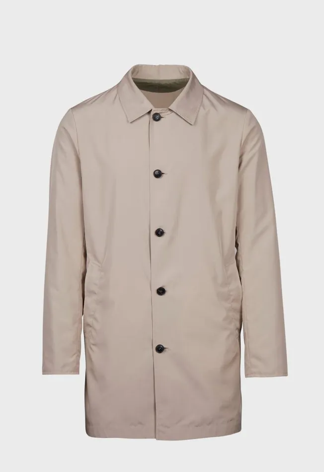 Paul Stuart Outerwear Reversible Microfiber Trench Khaki 8211 Men