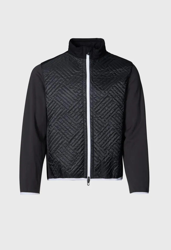 Paul Stuart Outerwear Tonal Parquet Blouson Jacket Black 8211 Men