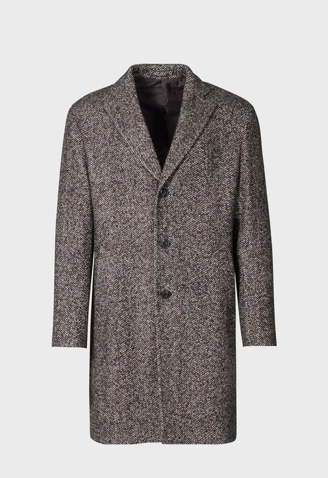 Paul Stuart Outerwear Tweed Single Breasted Coat Brown 8211 Men