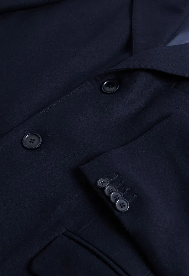 Paul Stuart Outerwear Wool and Cashmere Chesterfield Coat Navy 8211 Men Paul Stuart Outerwear Wool and Cashmere Chesterfield Coat Navy 8211 Men