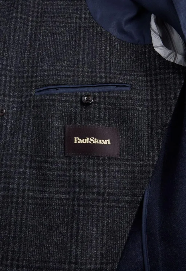 Paul Stuart Outerwear Wool Plaid Overcoat Grey 8211 Men Paul Stuart Outerwear Wool Plaid Overcoat Grey 8211 Men