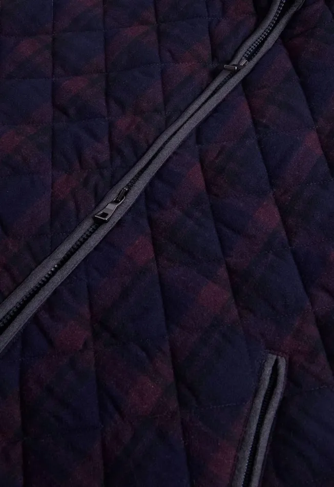 Paul Stuart Outerwear Wool Plaid Quilted Vest Navyburgundy 8211 Men Paul Stuart Outerwear Wool Plaid Quilted Vest Navyburgundy 8211 Men
