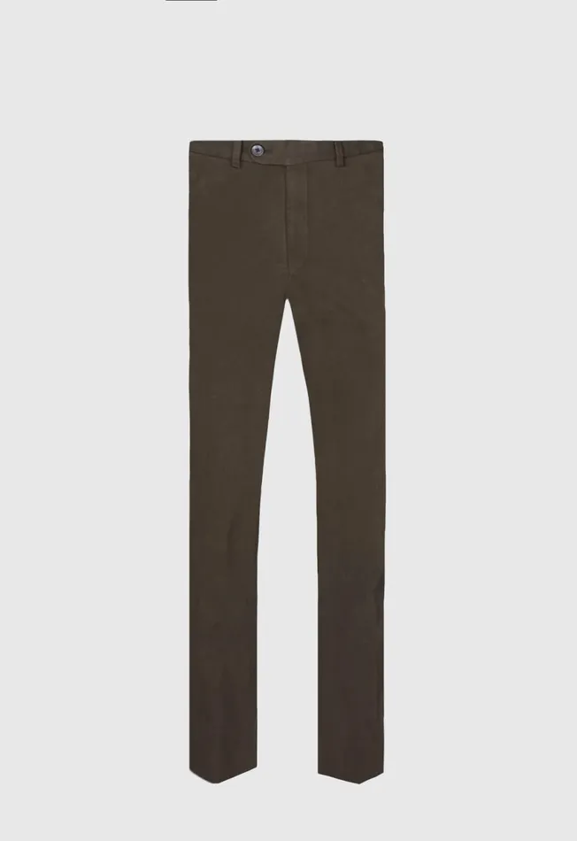 Paul Stuart Pants and Shorts Brushed Cotton Plain Front Newton Pant Dark Olive 8211 Men Paul Stuart Pants and Shorts Brushed Cotton Plain Front Newton Pant Dark Olive 8211 Men