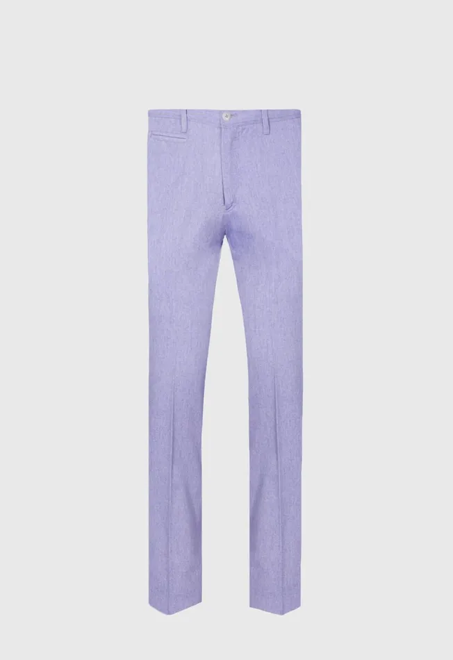 Paul Stuart Pants Cotton Plain Front Dress Trouser Lavender 8211 Men
