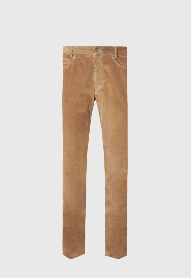 Paul Stuart Pants Five Pocket Corduroy Trouser Camel 8211 Men