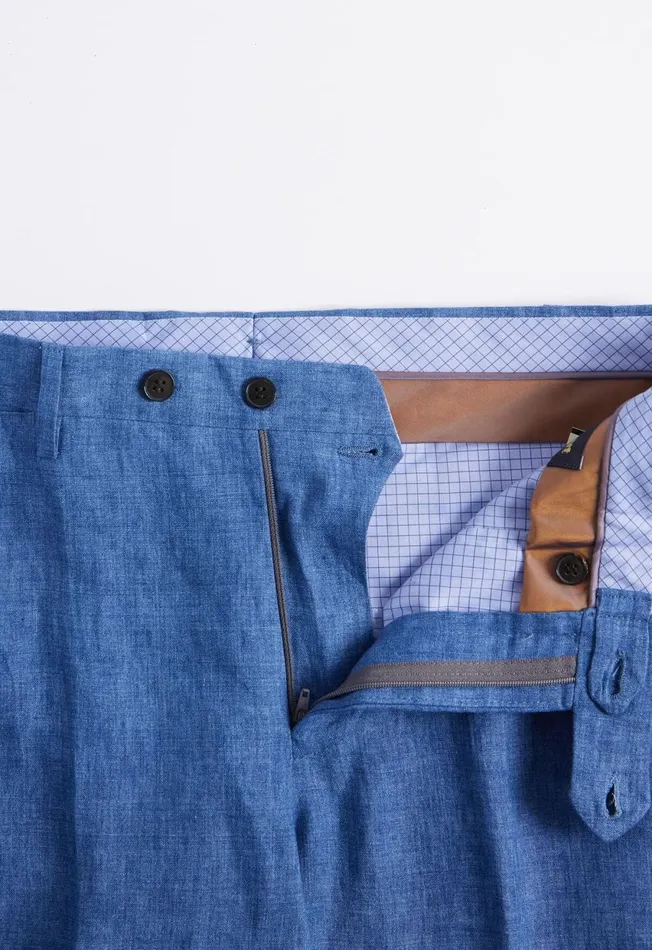 Paul Stuart Pants Linen Chambray Trouser Denim 8211 Men Paul Stuart Pants Linen Chambray Trouser Denim 8211 Men