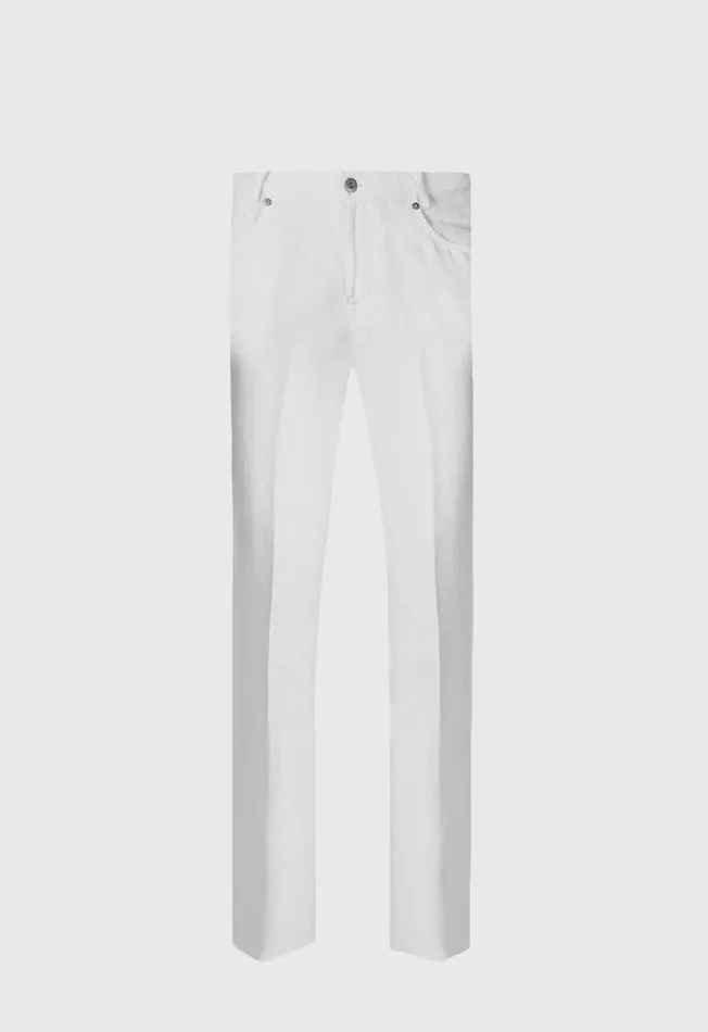 Paul Stuart Pants Linen Five Pocket Pant White 8211 Men