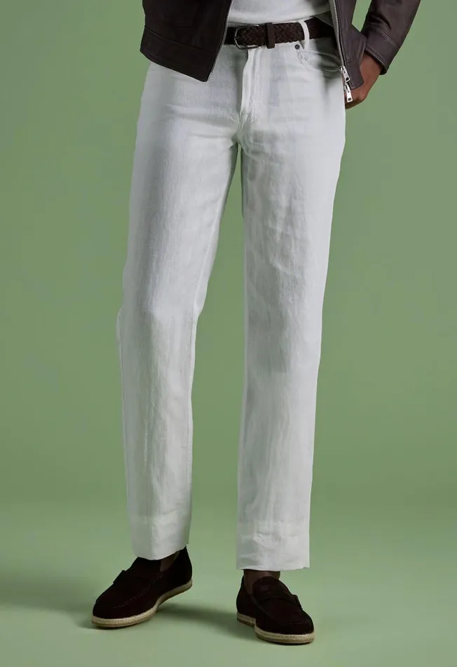 Paul Stuart Pants Linen Five Pocket Pant White 8211 Men Paul Stuart Pants Linen Five Pocket Pant White 8211 Men