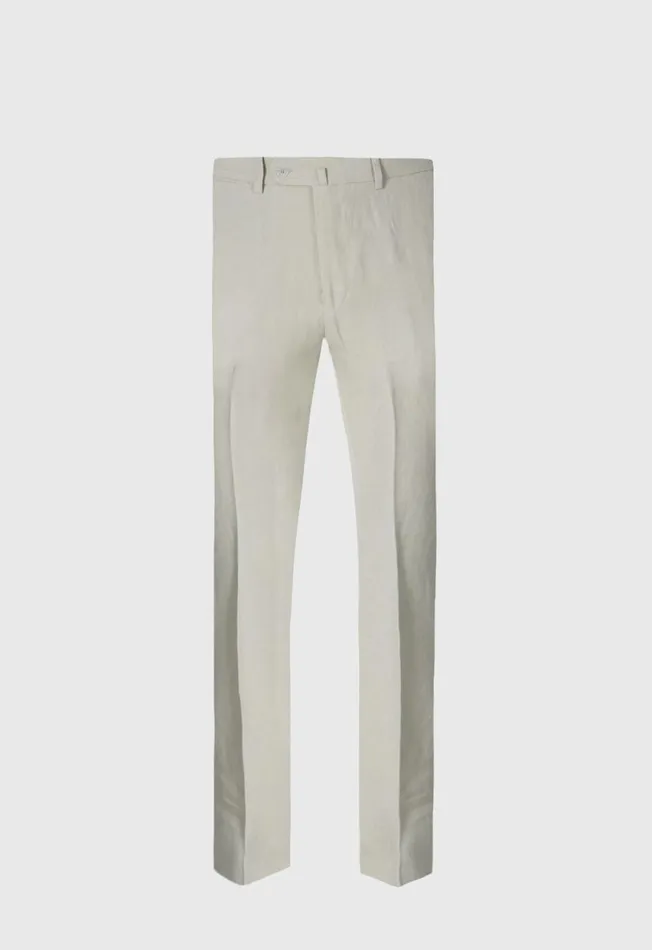 Paul Stuart Pants Linen Solid Dress Trouser Moss 8211 Men