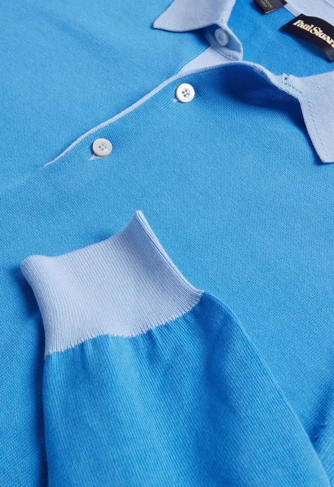 Paul Stuart Polos and TShirts Cotton Long Sleeve Polo Light Blue 8211 Men Paul Stuart Polos and TShirts Cotton Long Sleeve Polo Light Blue 8211 Men
