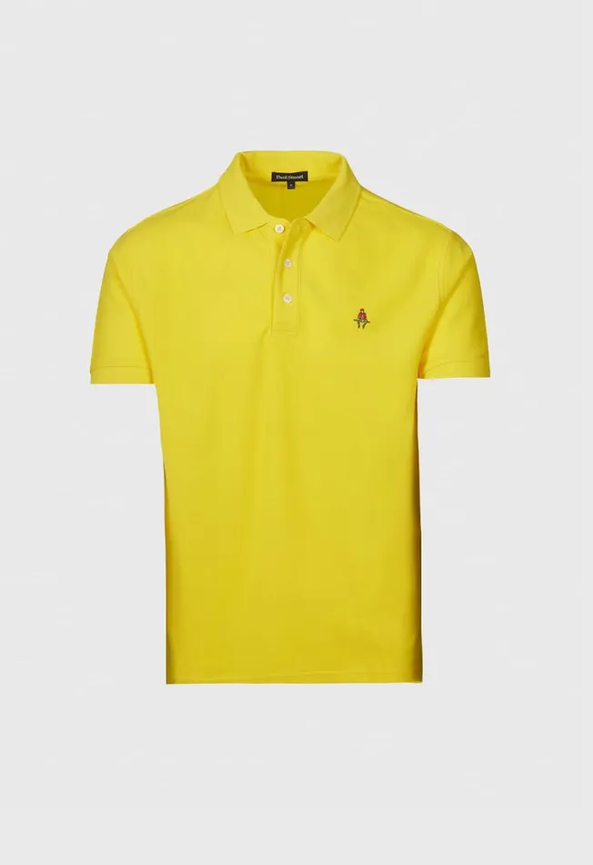 Paul Stuart Polos Cotton Piqu Logo Polo Azure 8211 Men