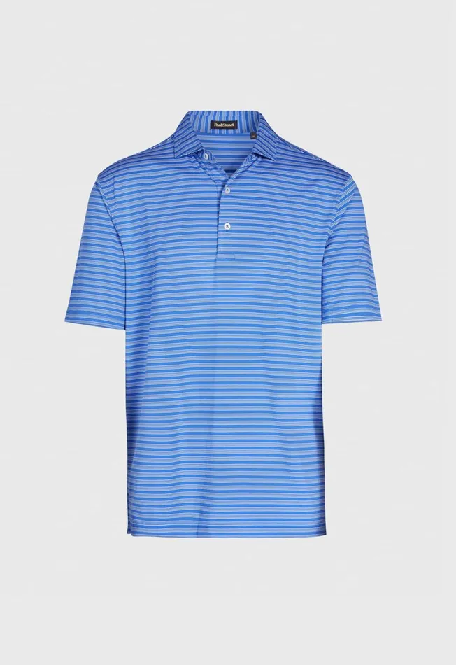 Paul Stuart Polos Multicolor Stripe Performance Polo Blue Multi 8211 Men