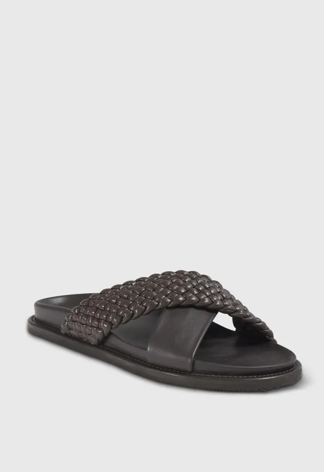 Paul Stuart Sandals Palau Woven Leather Slide Black 8211 Men Paul Stuart Sandals Palau Woven Leather Slide Black 8211 Men