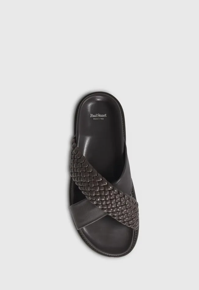 Paul Stuart Sandals Palau Woven Leather Slide Black 8211 Men Paul Stuart Sandals Palau Woven Leather Slide Black 8211 Men