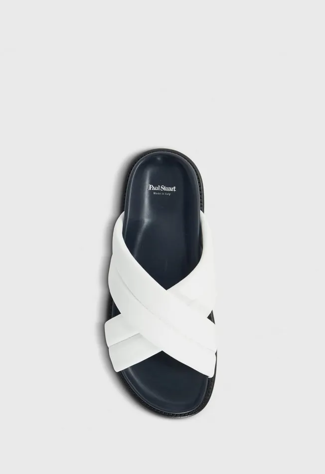 Paul Stuart Sandals Porto Leather Crossover Slide Cocco 8211 Men Paul Stuart Sandals Porto Leather Crossover Slide Cocco 8211 Men