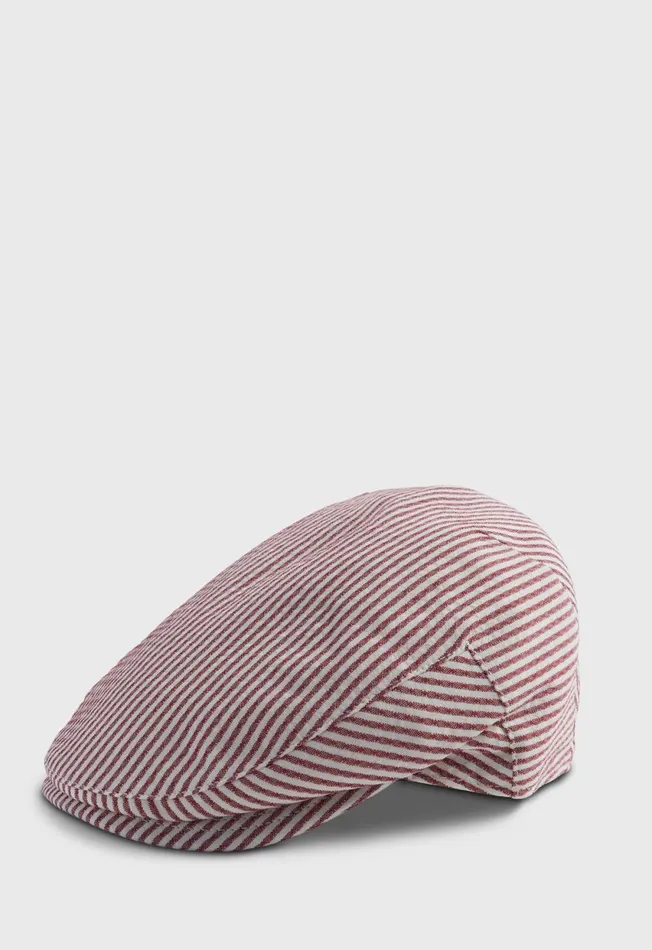 Paul Stuart Scarves Hats Gloves Wool Seersucker Ivy Cap Bluewhite 8211 Men