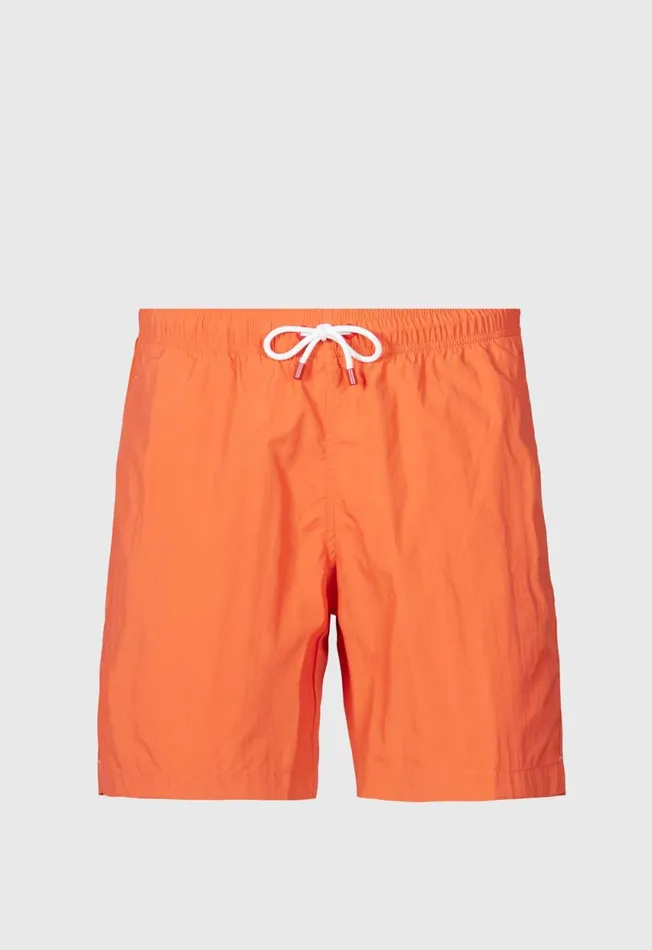 Paul Stuart Shorts and Swim Trunks Nylon Solid Color Swim Trunk Green 8211 Men