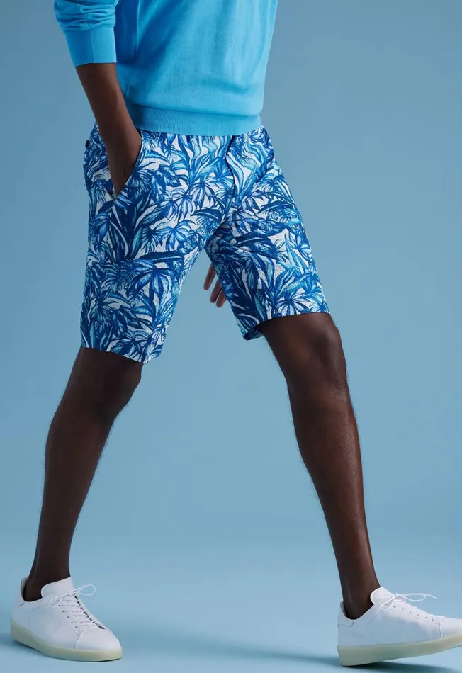 Paul Stuart Shorts and Swim Trunks Printed Seersucker Walk Short Whiteblue 8211 Men Paul Stuart Shorts and Swim Trunks Printed Seersucker Walk Short Whiteblue 8211 Men