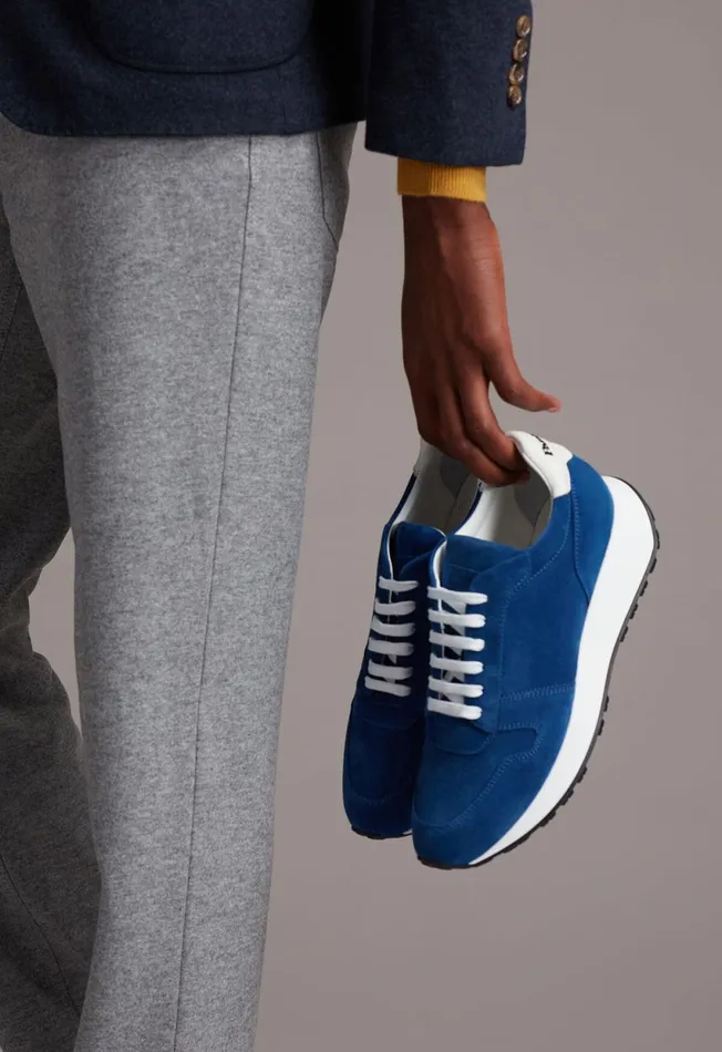 Paul Stuart Sneakers Menx27s Footwear 8211 Blue Sprint I Casual Sneaker 8211 Paul Stuart Blue 8211 Men