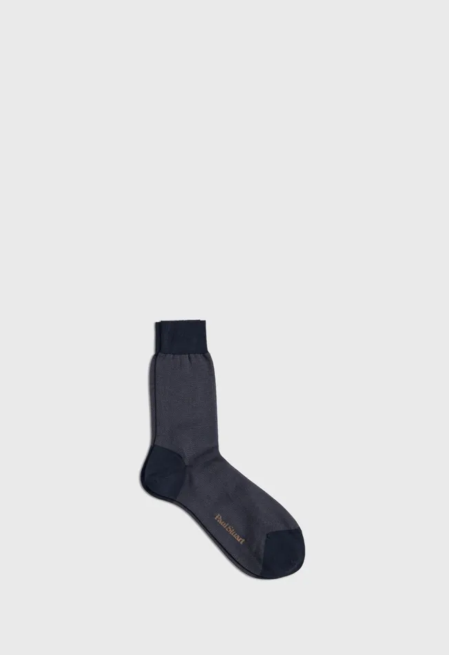 Paul Stuart Socks Cotton Oxford Sock Grey 8211 Men