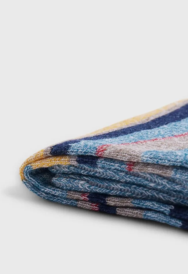 Paul Stuart Socks Linen Mlange Striped Sock Navy 8211 Men Paul Stuart Socks Linen Mlange Striped Sock Navy 8211 Men