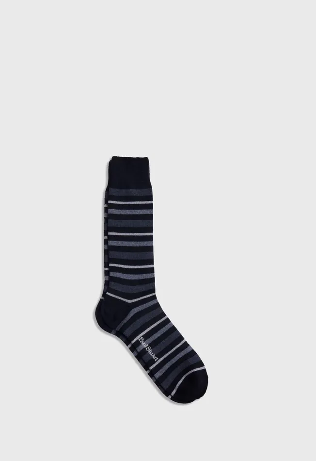 Paul Stuart Socks Wool Tonal Variegated Stripe Sock Brown 8211 Men