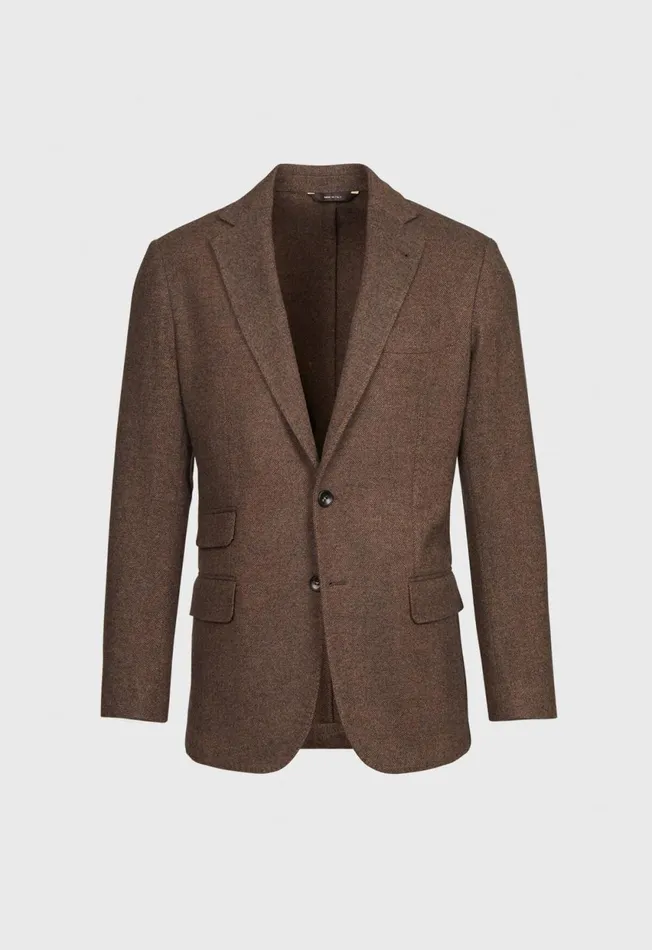 Paul Stuart Sport Jacket and Blazers Solid Wool Soft Constructed Jacket Mink 8211 Men