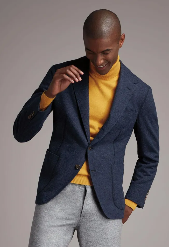 Paul Stuart Sport Jacket and Blazers Wool and Cashmere Jersey Jacket Blue 8211 Men Paul Stuart Sport Jacket and Blazers Wool and Cashmere Jersey Jacket Blue 8211 Men