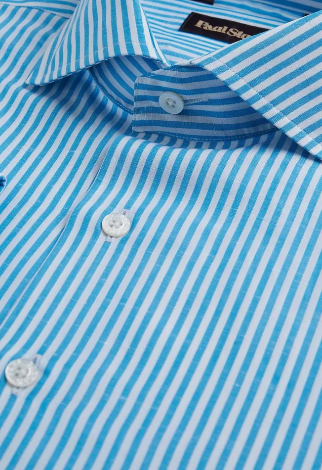 Paul Stuart Sport Shirts Bengal Stripe Cotton and Linen Sport Shirt Light Blue 8211 Men Paul Stuart Sport Shirts Bengal Stripe Cotton and Linen Sport Shirt Light Blue 8211 Men