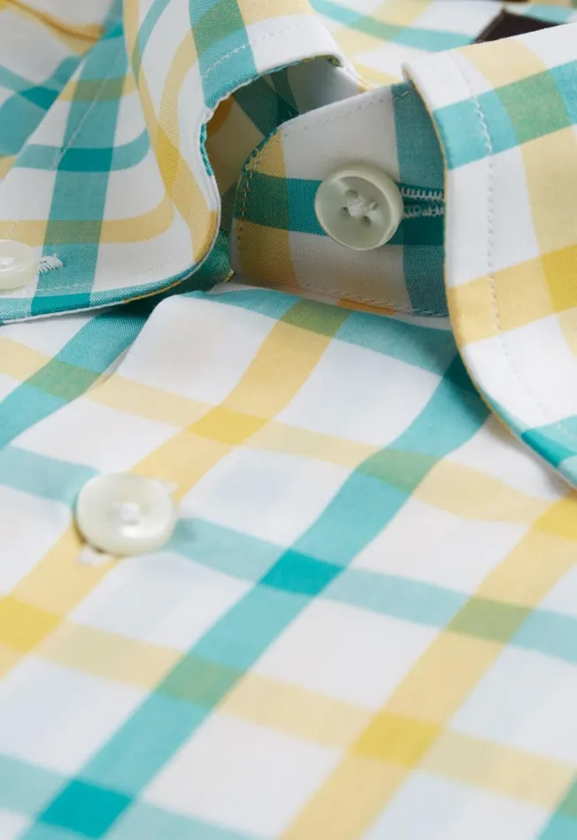 Paul Stuart Sport Shirts Check Sport Shirt Greenyellow 8211 Men Paul Stuart Sport Shirts Check Sport Shirt Greenyellow 8211 Men