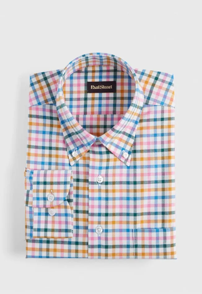 Paul Stuart Sport Shirts Multicolor Check Flannel Sport Shirt Bluegreenpink 8211 Men Paul Stuart Sport Shirts Multicolor Check Flannel Sport Shirt Bluegreenpink 8211 Men