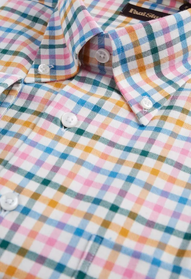 Paul Stuart Sport Shirts Multicolor Check Flannel Sport Shirt Bluegreenpink 8211 Men Paul Stuart Sport Shirts Multicolor Check Flannel Sport Shirt Bluegreenpink 8211 Men