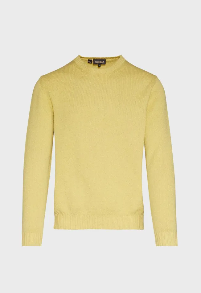 Paul Stuart Sweaters Boucle Crewneck Sweater Light Blue 8211 Men