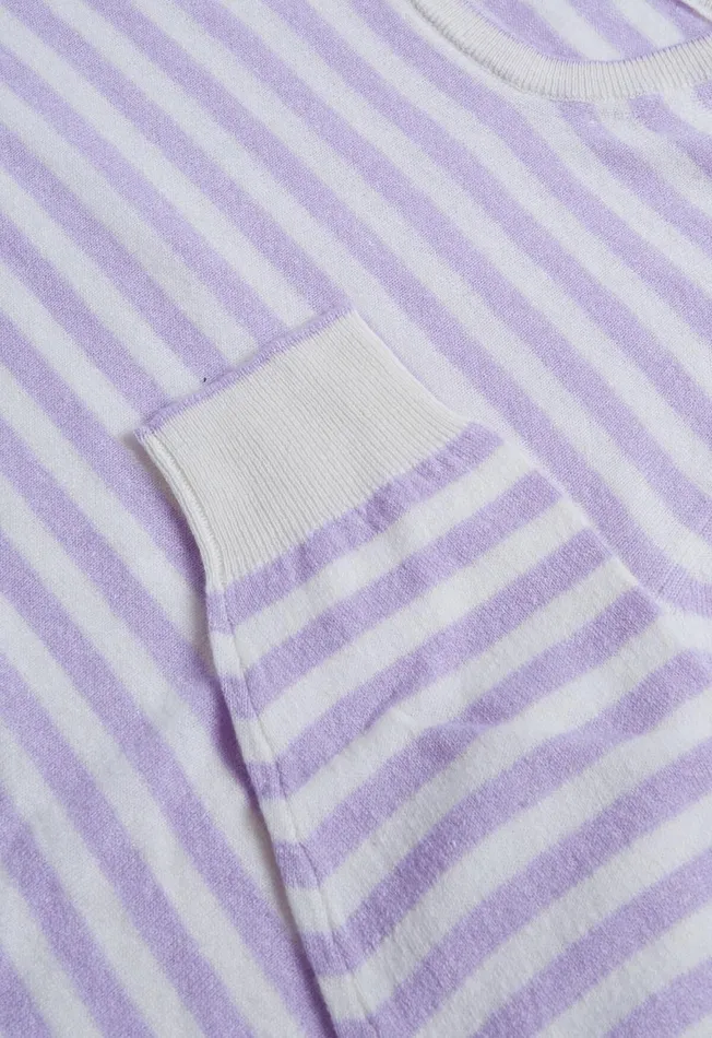 Paul Stuart Sweaters Cashmere and Linen Striped Crewneck Sweater Bluewhite 8211 Men Paul Stuart Sweaters Cashmere and Linen Striped Crewneck Sweater Bluewhite 8211 Men