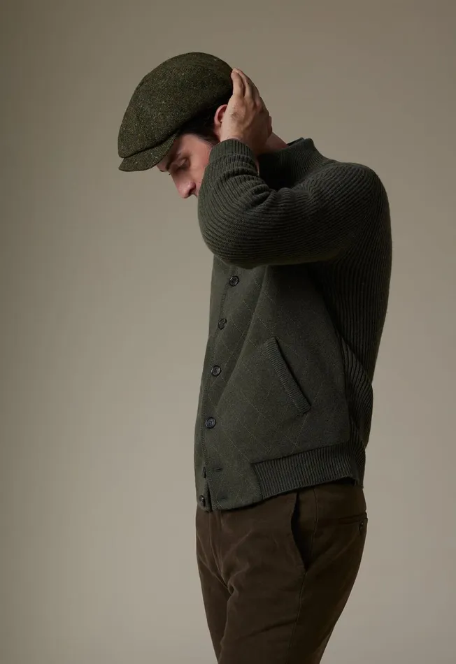 Paul Stuart Sweaters Cashmere Quilted Button Front Cardigan Loden 8211 Men Paul Stuart Sweaters Cashmere Quilted Button Front Cardigan Loden 8211 Men
