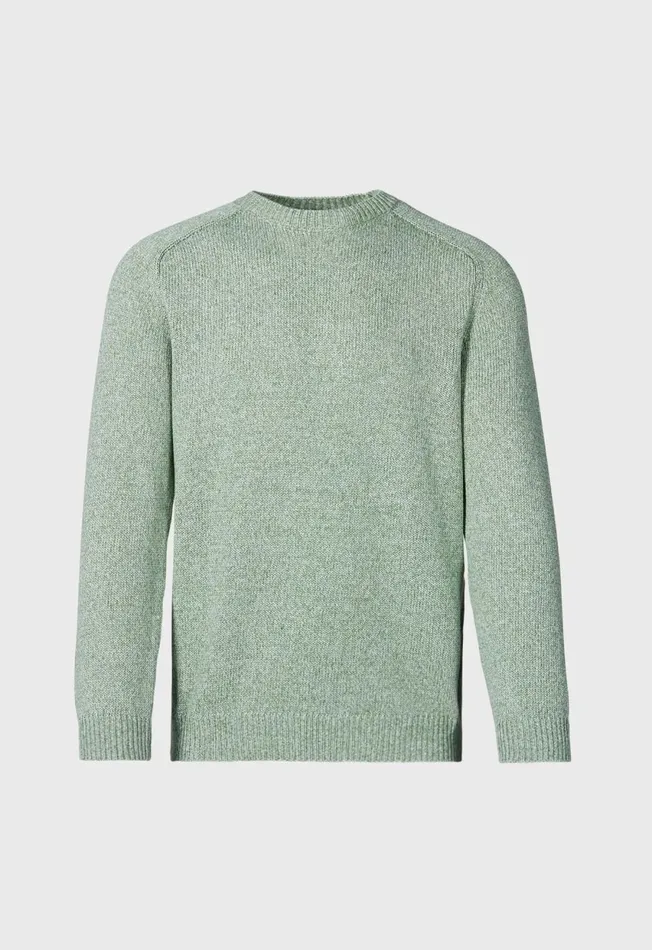 Paul Stuart Sweaters Cotton Melange Crewneck Sweater Camel 8211 Men