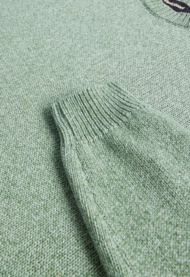 Paul Stuart Sweaters Cotton Melange Crewneck Sweater Camel 8211 Men Paul Stuart Sweaters Cotton Melange Crewneck Sweater Camel 8211 Men