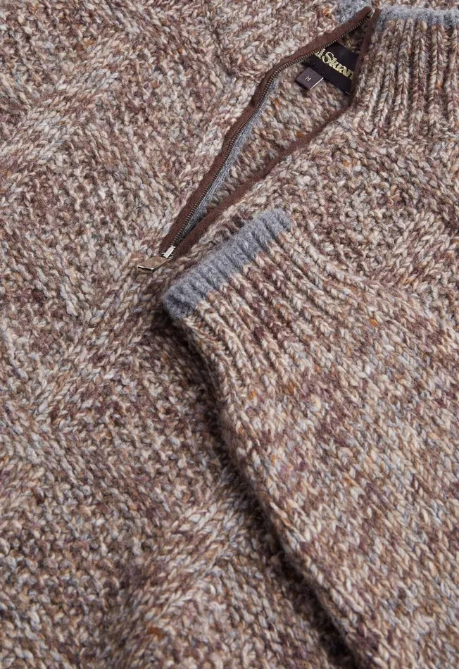 Paul Stuart Sweaters Marled Quarter Zip Sweater Brown Melange 8211 Men Paul Stuart Sweaters Marled Quarter Zip Sweater Brown Melange 8211 Men