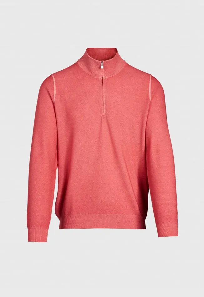 Paul Stuart Sweaters Merino Wool Rice Stitch Quarter Zip Sweater Mandarin 8211 Men Paul Stuart Sweaters Merino Wool Rice Stitch Quarter Zip Sweater Mandarin 8211 Men