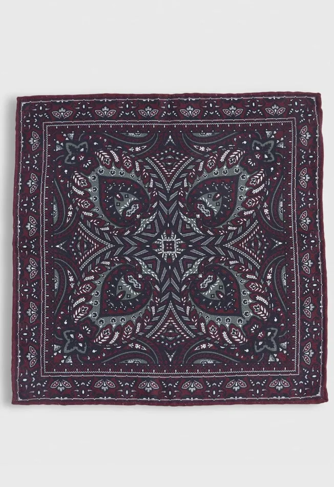 Paul Stuart Ties and Pocket Squares Paisley Reversible Pocket Square Burgundy 8211 Men Paul Stuart Ties and Pocket Squares Paisley Reversible Pocket Square Burgundy 8211 Men