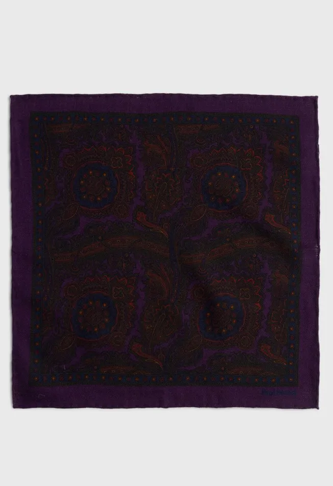 Paul Stuart Ties and Pocket Squares Wool Paisley Pocket Square Gold 8211 Men Paul Stuart Ties and Pocket Squares Wool Paisley Pocket Square Gold 8211 Men