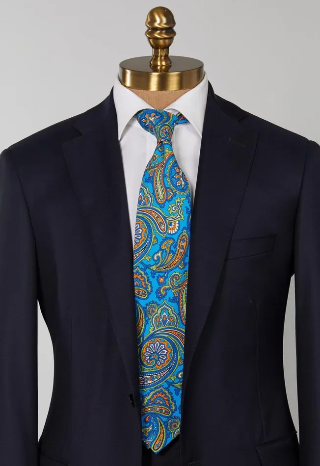 Paul Stuart Ties Bright Paisley Tie Blue 8211 Men Paul Stuart Ties Bright Paisley Tie Blue 8211 Men