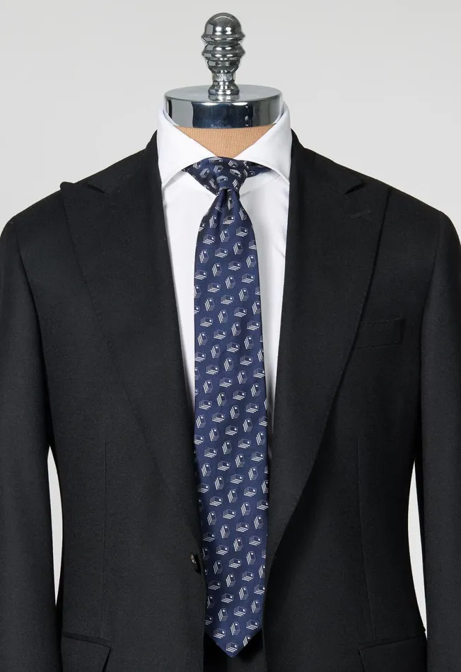Paul Stuart Ties Deco Domino Woven Silk Tie Dark Blue 8211 Men Paul Stuart Ties Deco Domino Woven Silk Tie Dark Blue 8211 Men