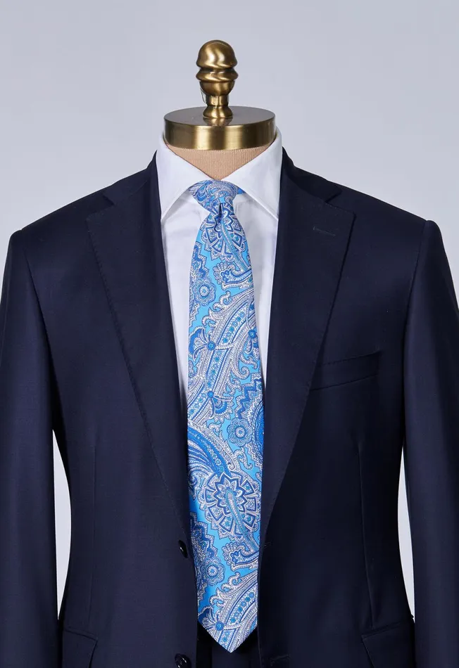 Paul Stuart Ties Silk Twill Paisley Print Tie Indigo 8211 Men Paul Stuart Ties Silk Twill Paisley Print Tie Indigo 8211 Men