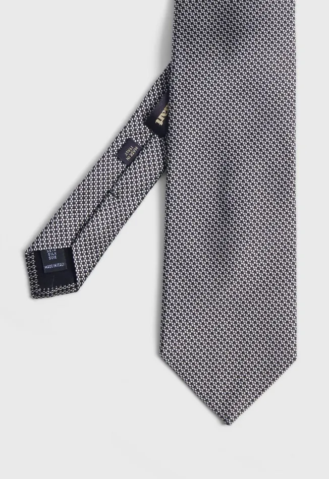 Paul Stuart Ties Woven Silk Micro Deco Tie Black 8211 Men