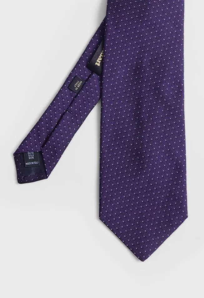 Paul Stuart Ties Woven Silk Micro Pattern Tie Black 8211 Men