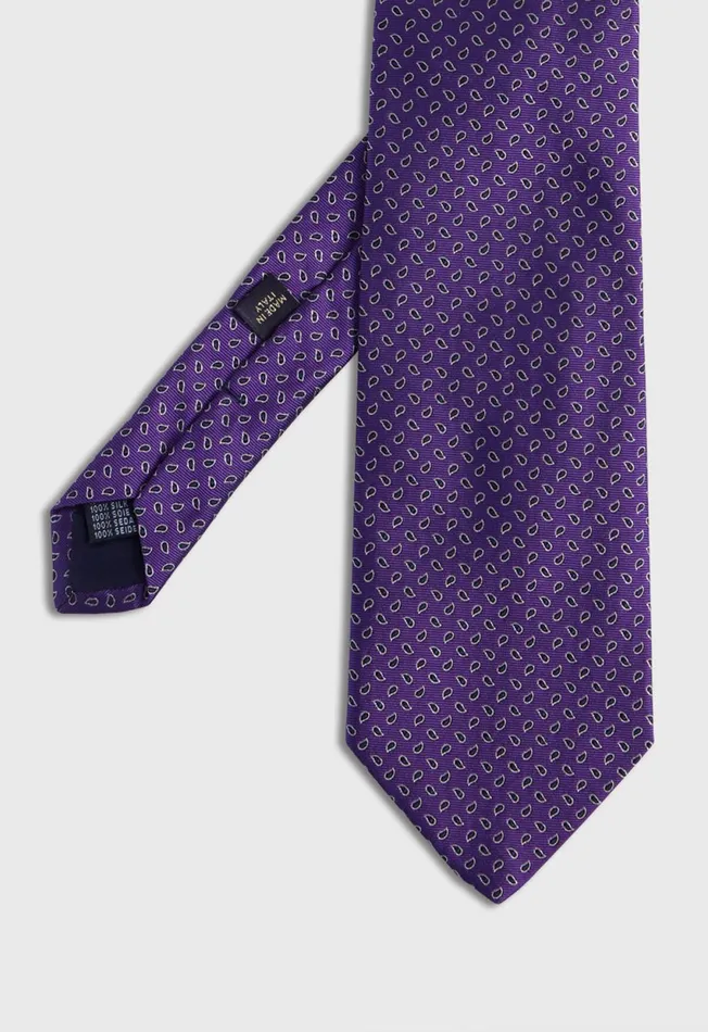 Paul Stuart Ties Woven Silk Micro Pine Motiff Tie Magenta 8211 Men